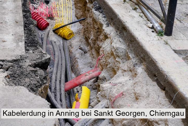 Kabelerdung in Anning bei Sankt Georgen, Chiemgau