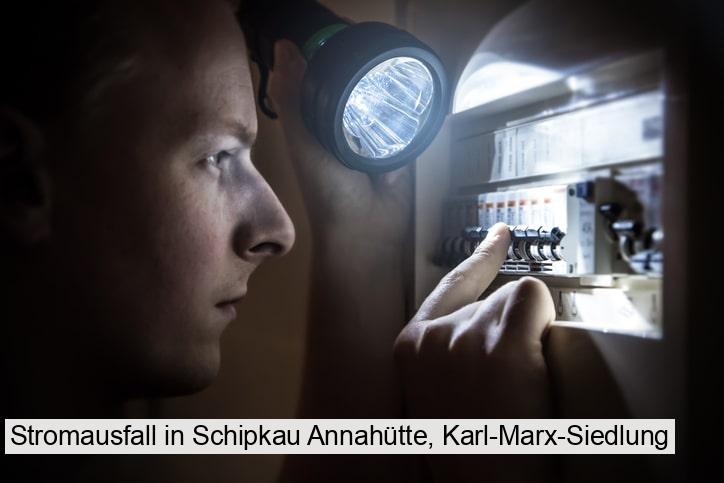 Stromausfall in Schipkau Annahütte, Karl-Marx-Siedlung